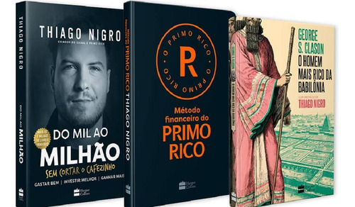 Kit 3 Livros Do Mil Ao Milhão + Primo Rico + O Homem Mais