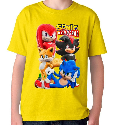 Remera Camiseta Sonic Shadow Knuckles Tails Varios Colores