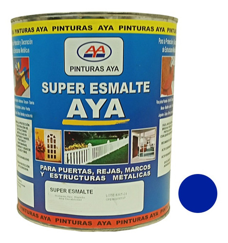 Pintura Esmalte Azul 1/4 Galon Esa-750 Aya