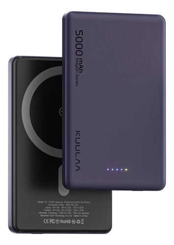 Power Bank Magnético 5000mah Inalámbrico Batería Portátil