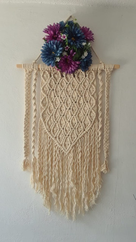 Tapiz De Algodón Fino 100% Hecho A Mano Colgante De Macramé