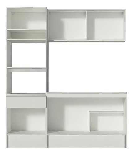 Cozinha Compacta Madesa Topazio Com Balcão E Tampo Cor Branco
