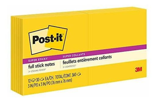 Post-it Pegajoso Estupendo Completas Notas Adhesivas, 2x Peg