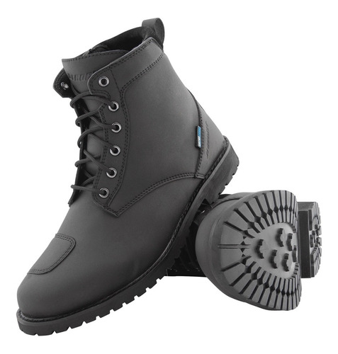 Bota Joe Rocket Iron Age Corta Moto Con Protecciones Negro