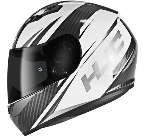 Casco cerrado Hjc Cs-15 para hombre, deportivo, color blanco, diseño Kane Grey, talla 62