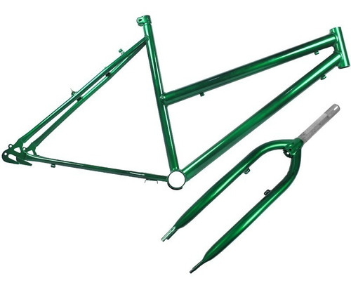 Quadro De Bicicleta Feminino Aro 26 + Garfo Verde