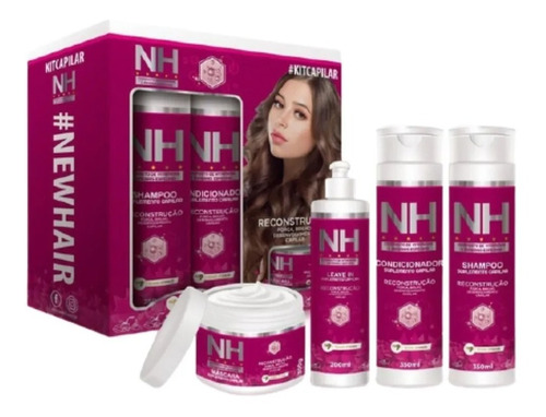 12 Crescimento New Hair Suplemento Capilar Nh 5 Itens 