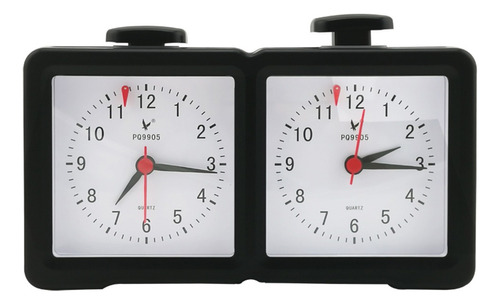 Reloj De Ajedrez Negro Cuarzo Electrónico Analógico