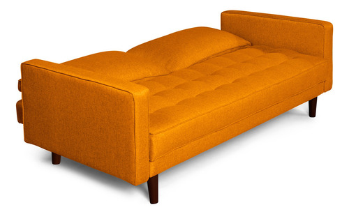 Sofá Cama Salim Makora Beehive De Lino Color Amarillo