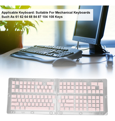 Pbt Keycaps Teclado 129 Llaves Pudding Altura Transparente D