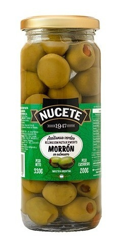 Aceitunas Verdes Rellenas De Morron Nucete 330 Gr