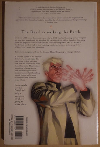 Lucifer Tpb #1 Devil In The Gateway, Inglés 2001, 160 Págs (Usado)