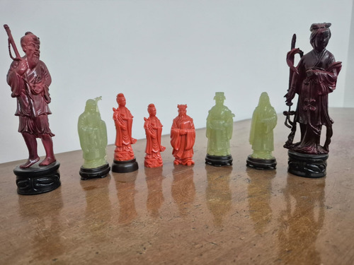 Figuras De Simil Marfil Antiguas Gris (Usado)