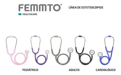 Imagen 9 de 10 de Estetoscopio Pediatrico Profesional Doble Campana Femmto