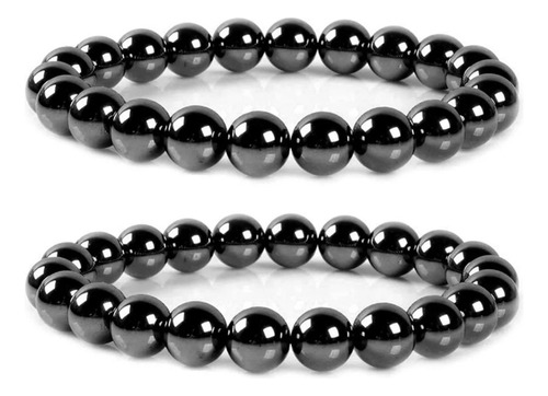 Pulsera De Obsidiana Natural Antirradiación, 2 Unidades