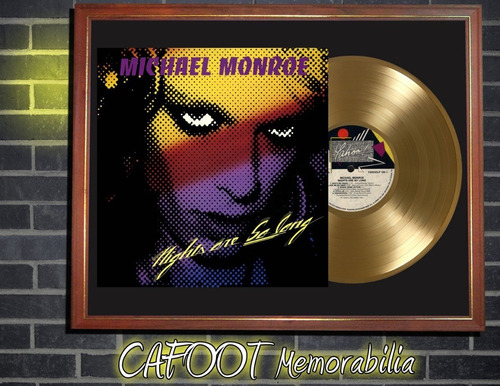 Michael Monroe Nights Are So Long Tapa Lp Y Disco Oro 
