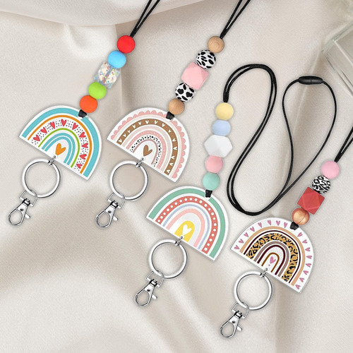 5 X 4 Cordones De Silicona Para Tarjetas De Identificación Y