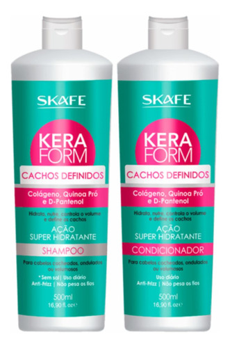 Kit Shampoo E Condicionador Keraform Cachos Definidos 500ml