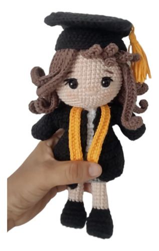 Tejido A Crochet Muñeca De Graduación