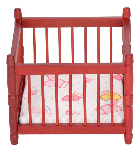 Mini Cama De Juguete 1:12 De Simulación De Cuna De Casa De M