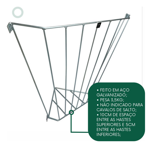 Suporte Para Feno Canto Aço Galvanizado Baias Haras