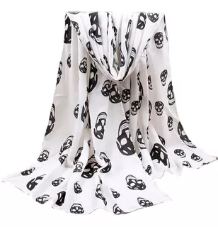 Pashmina Mascada Calaveras Bufanda Cráneos Skull Biker Rock