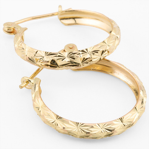 Aretes Arracadas Lujo Oro Sólido 10k Mujer Universo 15 Mm
