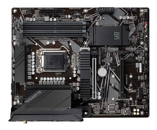 Placa-mãe Gigabyte Z590 Ud Ac Wifi Atx Intel Lga 1200 11va, cor preta
