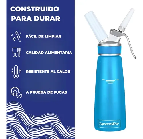 Cremera Sifón Pro 500ml Aluminio 10 Capsulas N20 Universal
