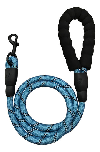 Guia Corda Reforçada Cão Grande Médio Lr0134 1,2cm Espessura Cor Azul