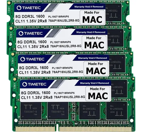 comprar Kit Memoria Ram Timetec 32gb (4x8gb) Ddr3l 1600mhz Cl11