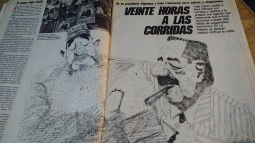 Revista 7 Siete Dias 1003 1986 Reunion Fidel Castro Alfonsin