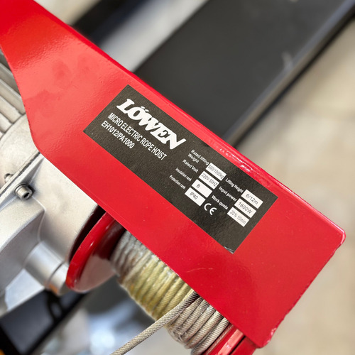 Aparejo Electrico 500/1000kg 6/12m Reforzado 1600w Lowen