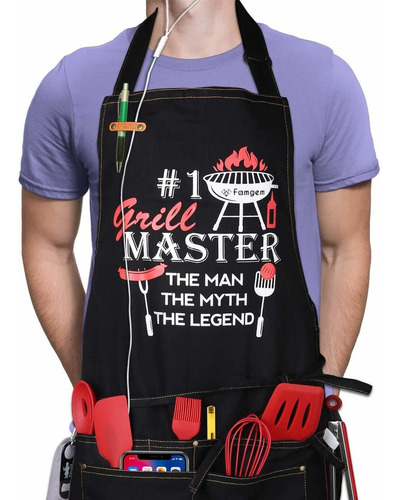 Delantal Grill Master Para Hombres - Bbq Chef Pap Bbh1