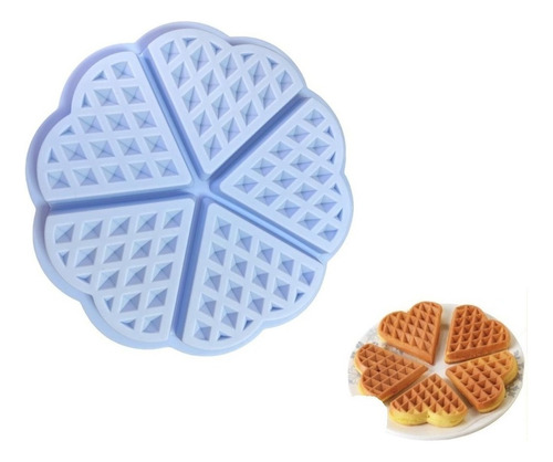 Molde De Silicona Waffle Molde De Waffle Molde 5 Corazones