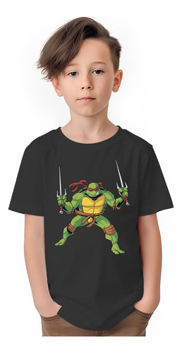 Polera Niños Tortugas Ninja Rafael Algodón Wiwi