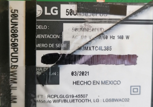 Fuente Lg 50un8050pud Lg50t-19u1 (Usado)