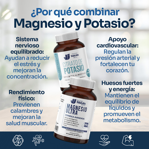Pack De Magnesio Ultra Y Aceite Puro De Magnesio Nutrientes Vidalabs México