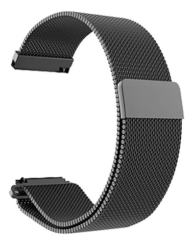 Pulseira Para Smartwatch Iwill Malha De Aço Preta 42/44mm Cor Preto