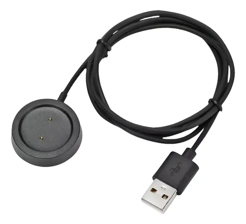 Cable Cargador Para Amazfit Gtr/gts/t-rex Dist De Pines 10mm Negro