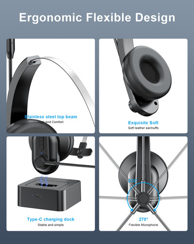 Auriculares Inalámbricos Con Micrófono / Base De Carga
