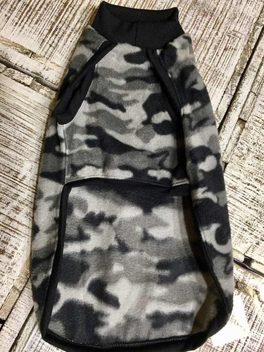 Capas Para Perros Polar Simple Estampada Tipo Buzo T.2 38cm