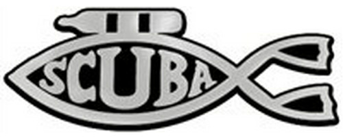 Emblema De Buceo Para Auto - Plástico - 5 1/4'' X 2''