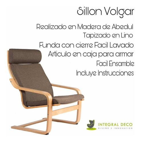Sillón Poltrona Nórdico Modelo Volgar Calidad Premium