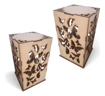 Comprar Fanales Decorativos Mariposas 14x14x25 Mdf Laser Pack X5u.