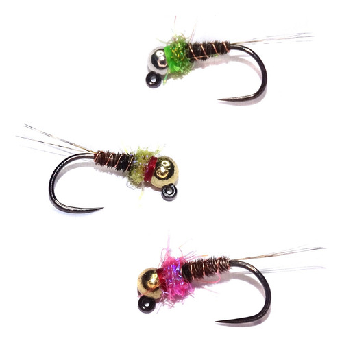 Pack 9 Frenchie Tungsteno Ninfa Pesca Con Mosca Fly Fishing