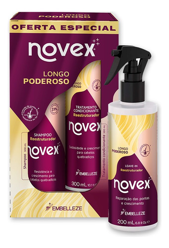 Kit Novex Longo Poderoso Uso Dia A Dia Kit Unica Unica