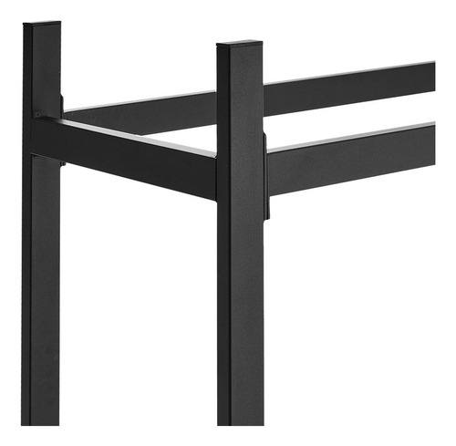 Leñero O Rack Para Leña / Acero Negro 122x123x36cm Reforzado