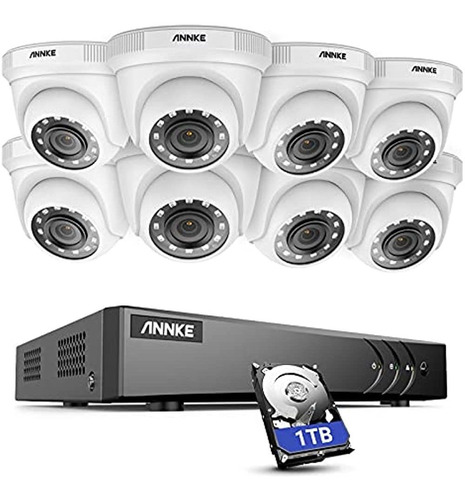 Sistemas De Cámaras Cctv Annke 8 Canales 5mp Lite H.265 + Dv