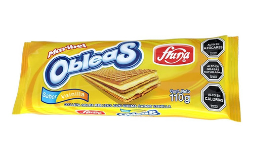 Galletas Obleas Sabor Vainilla 110g  